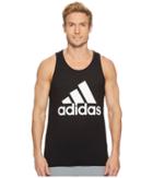 Adidas Badge Of Sport Heather Tank Top (black/white) Men's Sleeveless