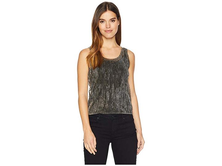 Hudson Metallic Tank (black/gold) Women's Sleeveless