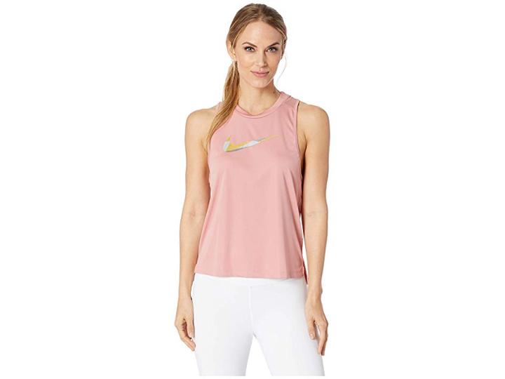 Nike Miler Tank Top Metallic (rust Pink) Women's Clothing