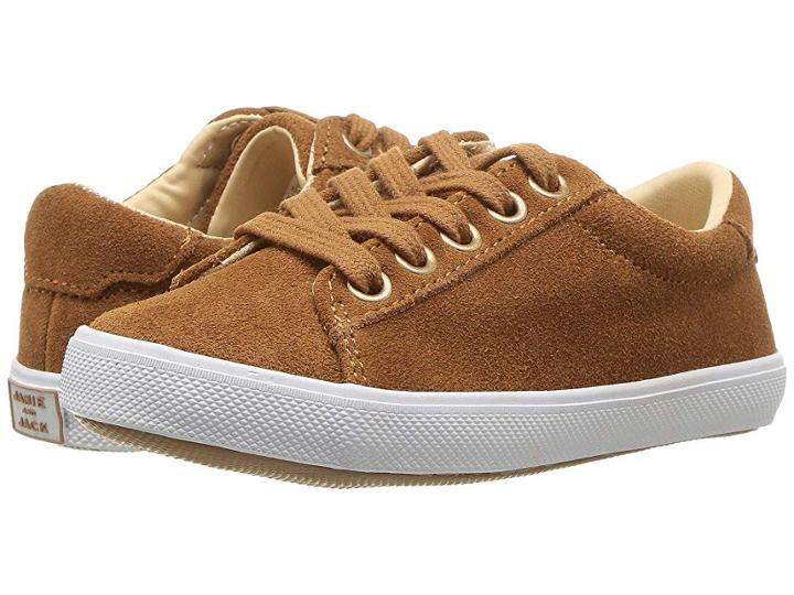 Janie And Jack Basic Leather Sneaker (toddler/little Kid/big Kid) (brown) Boys Shoes