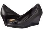 Cole Haan Tali Grand Bow Wedge 65 (black) Women's Wedge Shoes