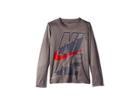 Nike Kids Block Dri-fit Long Sleeve Tee (little Kids) (gunsmoke) Boy's Clothing