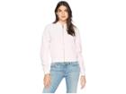 Juicy Couture Velour Ruched Sleeve Jacket (whisper Pink) Women's Coat