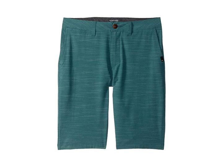 Quiksilver Kids Union Slub Shorts (big Kids) (mallard Green) Boy's Shorts