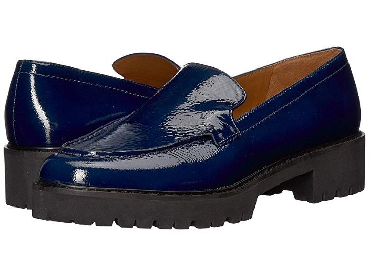 Franco Sarto Delana (cobalt Navy Mirage Crinkle Patent) Women's Shoes