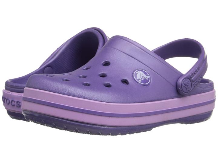 Crocs Kids Crocband Clog (toddler/little Kid) (blue Violet/iris) Kids Shoes