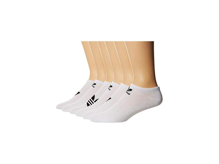 Adidas Originals Originals Trefoil No Show Sock 6-pack (white/black 1) Men's No Show Socks Shoes