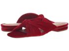 Halston Heritage Ginny Flat (cranberry Velvet) Women's Flat Shoes