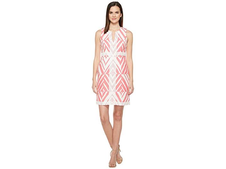 Taylor Cotton Jacquard Dress (flamingo) Women's Dress
