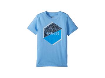 Hurley Kids Dri-fit Hurley Hex Tee (little Kids) (light Blue) Boy's T Shirt