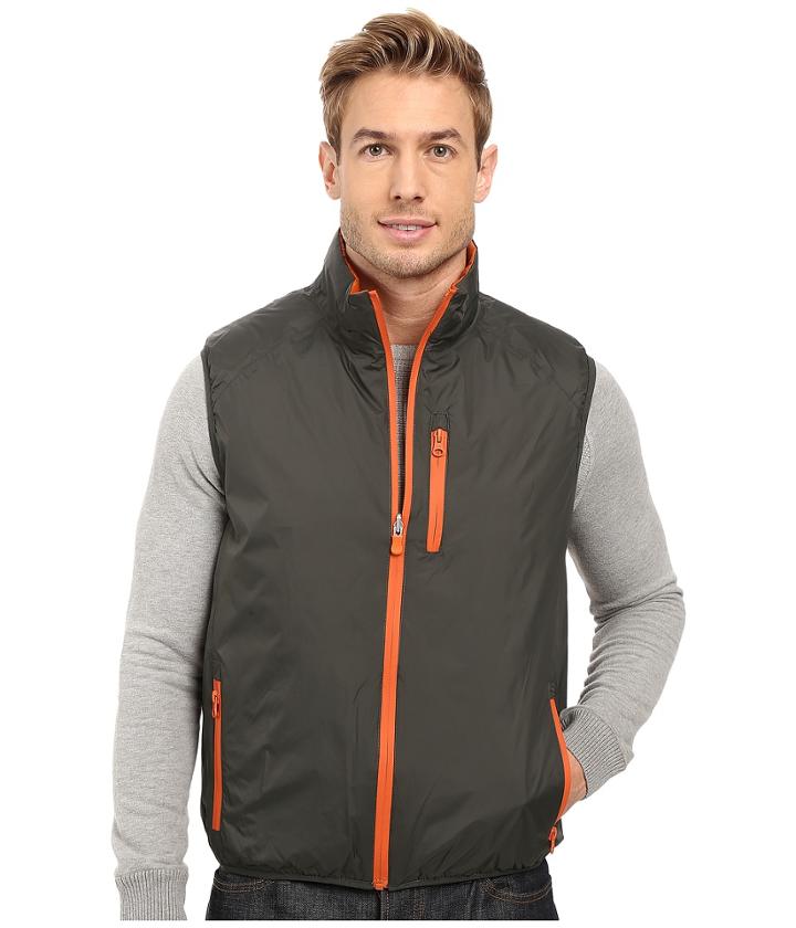Save The Duck Milk Reversible Vest (dark Green/apricot) Men's Vest