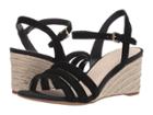 Cole Haan Jasmine Espadrille Wedge (black Suede) Women's Shoes