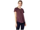 Lucky Brand Sandwash Smocked Top (wine Tasting) Women's Clothing