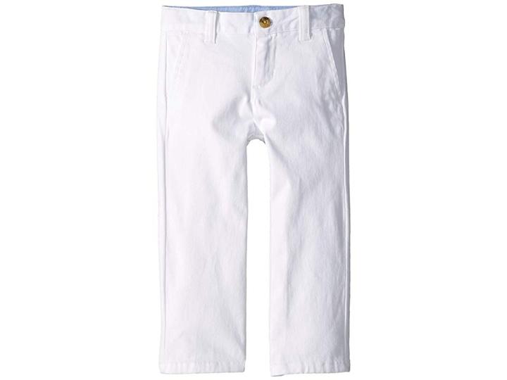 Janie And Jack Stretch Twill Pants (toddler/little Kids/big Kids) (white) Boy's Casual Pants