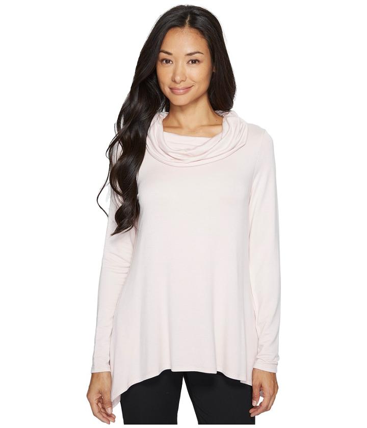 Ivanka Trump Cowl Neck Knit Long Sleeve Pullover Shirt (blush) Women's Long Sleeve Pullover