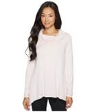 Ivanka Trump Cowl Neck Knit Long Sleeve Pullover Shirt (blush) Women's Long Sleeve Pullover