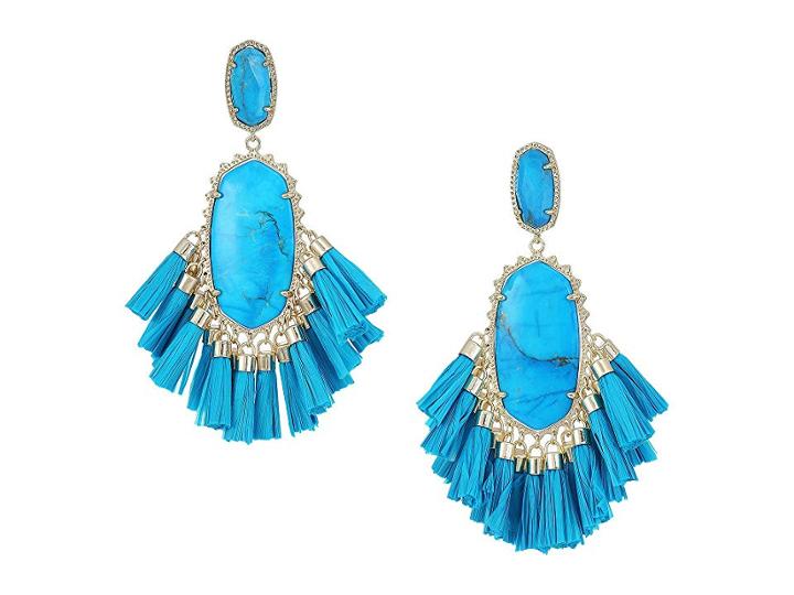 Kendra Scott Cristina Earrings (gold/aqua/howlite) Earring