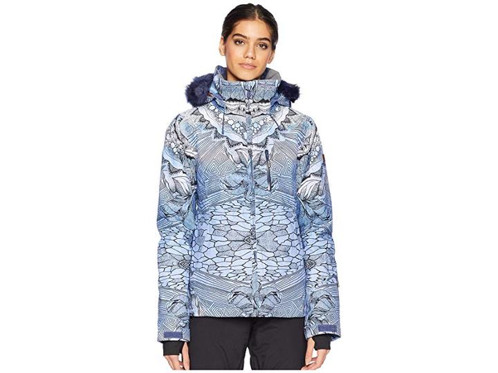 Roxy Jet Ski Premium 15k Jacket (crown Blue Freezeland) Women's Coat