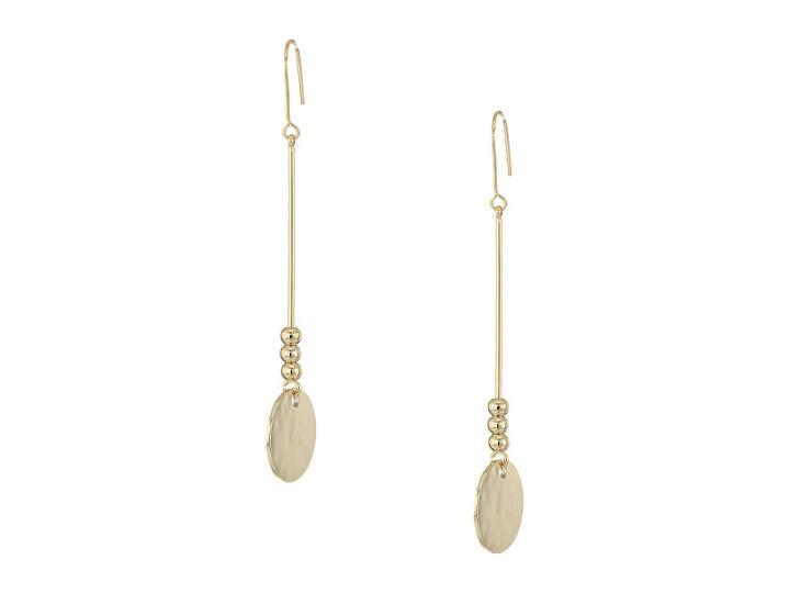 French Connection Disc Stick Linear Earrings (gold) Earring