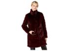Via Spiga Faux Fur Coat (wine) Women's Coat