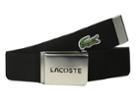 Lacoste Spw L.12.12 Textile Croc Belt (black) Men's Belts