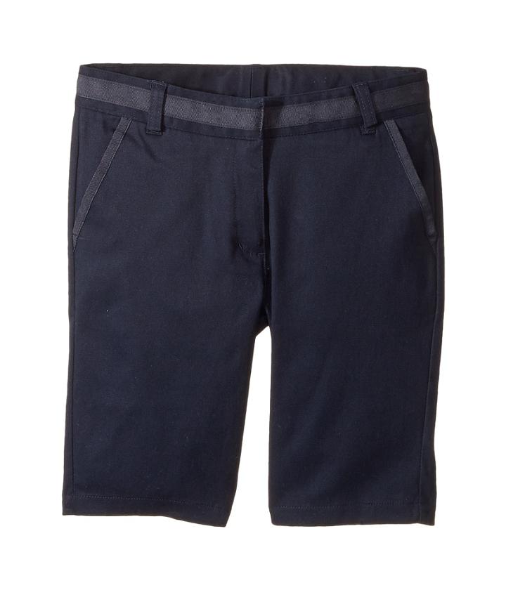 Nautica Kids Twill Skinny Bermuda Shorts (big Kids) (su Navy) Girl's Shorts