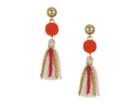 Rebecca Minkoff Mixed Media Tassel Earrings (pink Multi) Earring