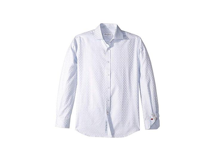 Robert Graham Martin Check Long Sleeve Dress Shirt (white) Men's Long Sleeve Button Up