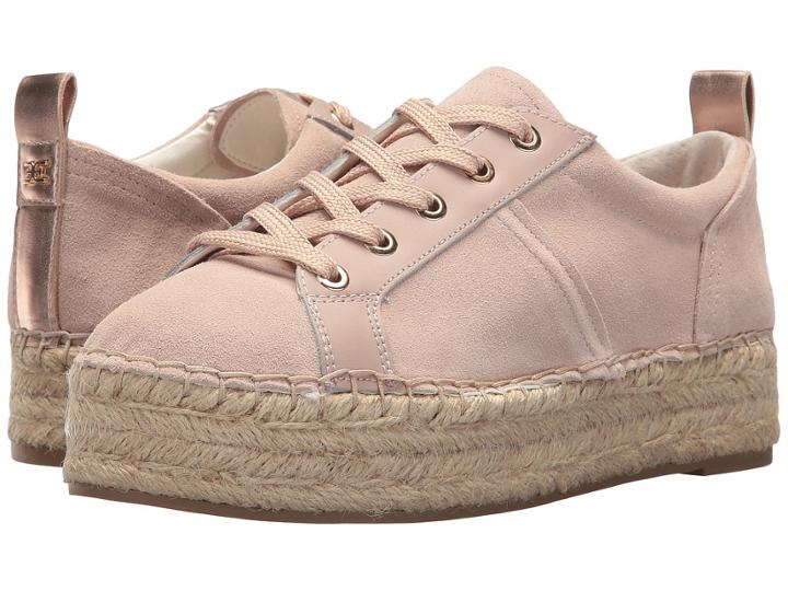 Sam Edelman Carleigh (blush Velutto Suede Leather) Women's Lace Up Casual Shoes