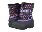 Sorel Kids Snow Commander Print (toddler/little Kid) (black/paisley Purple) Girls Shoes