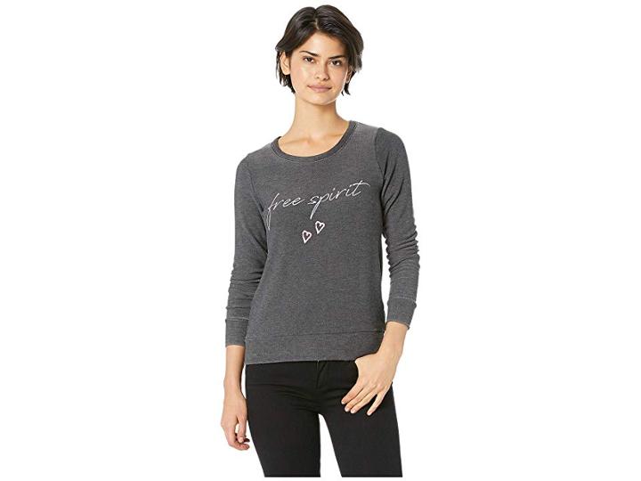 Chaser Cozy Knit Long Sleeve Pullover (black) Women's Clothing