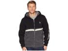 U.s. Polo Assn. Sleeve Wordmark Hoodie (black) Men's Sweatshirt