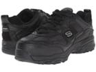 Skechers Work D'lite Sr Tolland (black Leather/brown Nylon) Women's Lace Up Casual Shoes