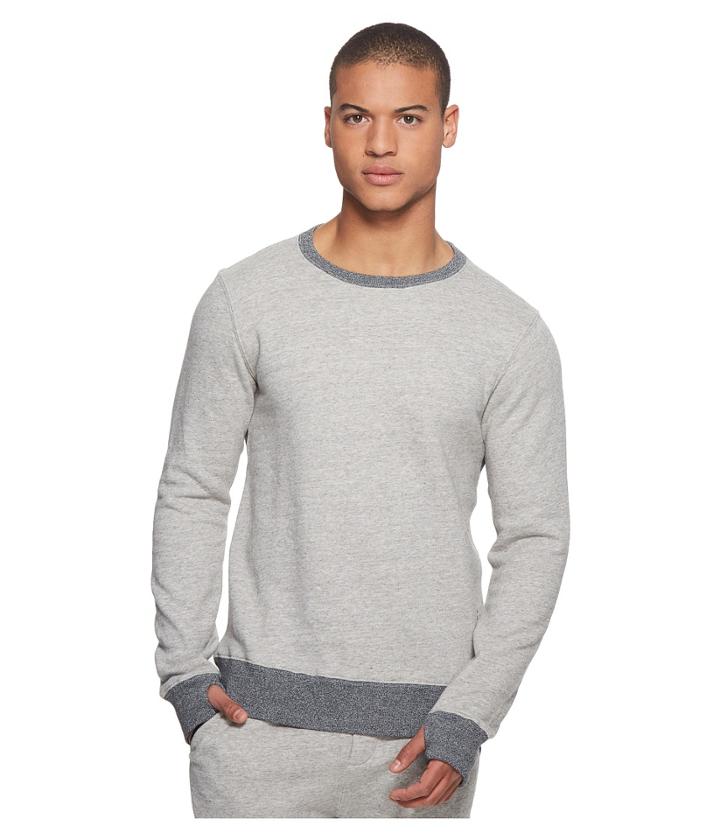 Scotch & Soda Club Nomade Classic Crew Neck Sweat (grey Melange) Men's Clothing