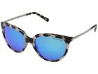 Michael Kors 0mk2051 (snow Leopard Frame/cobalt Mirror) Fashion Sunglasses