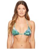 Letarte Triangle Top (green Multi) Women's Swimwear