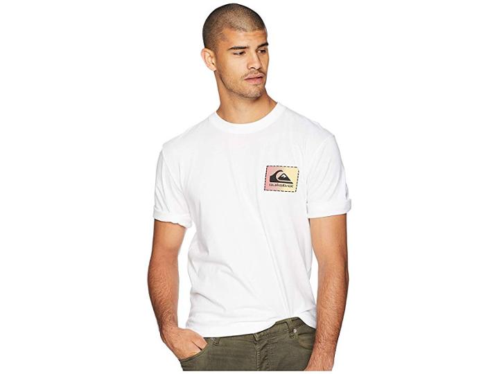 Quiksilver Original Classic Patch Tee (white) Men's T Shirt