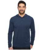 Columbia Whiskey Point Hooded Shirt (carbon Heather) Men's Long Sleeve Pullover