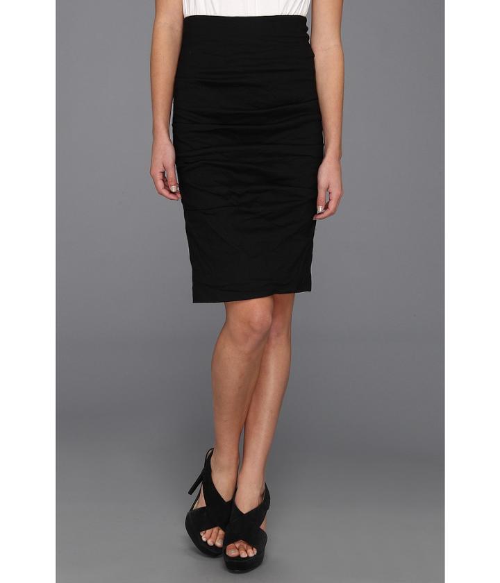Nicole Miller Cotton Metal Ruched Skirt (black) Women's Skirt