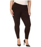 Hue Plus Size Cotton Legging (espresso) Women's Casual Pants
