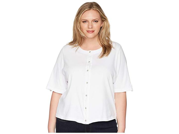 Extra Fresh By Fresh Produce Plus Size Bella Cardigan (white) Women's Sweater