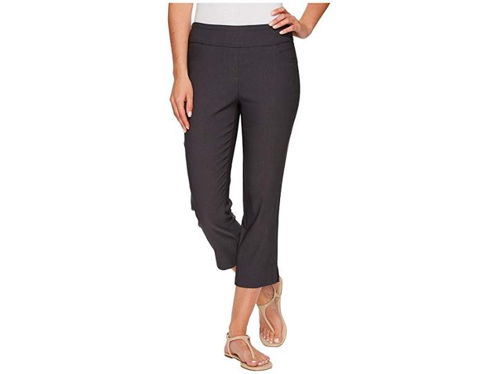 Tribal Stretch Bengaline 22 Flatten It Pull-on Capris (carbon) Women's Casual Pants