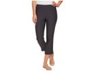 Tribal Stretch Bengaline 22 Flatten It Pull-on Capris (carbon) Women's Casual Pants