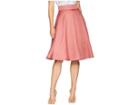 Unique Vintage High Waist Vivien Swing Skirt (dark Rose) Women's Skirt