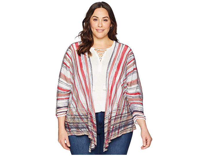 Nic+zoe Plus Size Painted Desert Cardy (multi) Women's Sweater