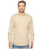 Polo Ralph Lauren Garment Dyed Chino Long Sleeve Sport Shirt (sand Dune) Men's Clothing