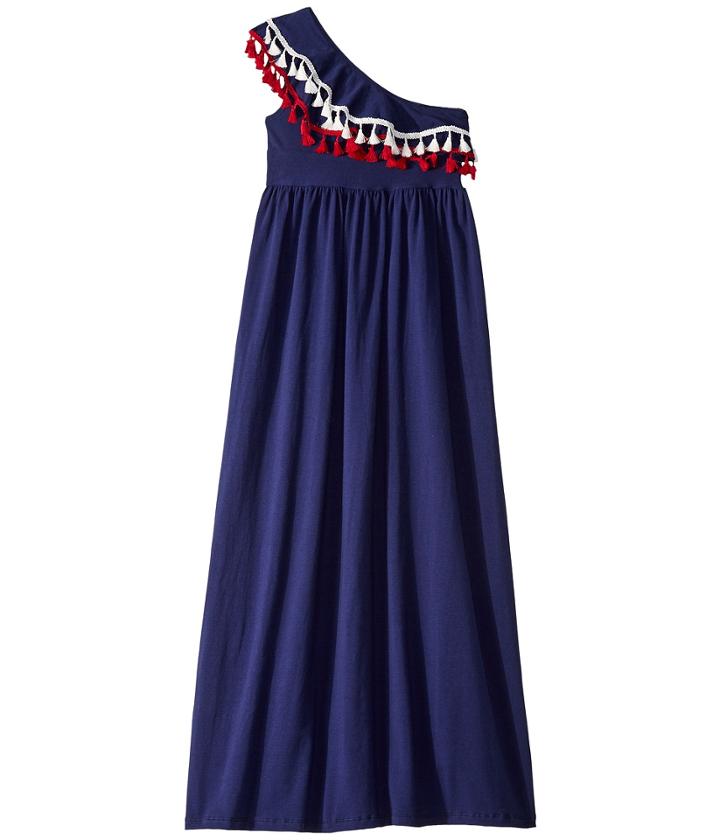 Fiveloaves Twofish Gypsy Maxi Dress (little Kids/big Kids) (navy) Girl's Dress