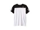 Adidas Kids Club Tee (little Kids/big Kids) (white/black) Boy's Short Sleeve Pullover