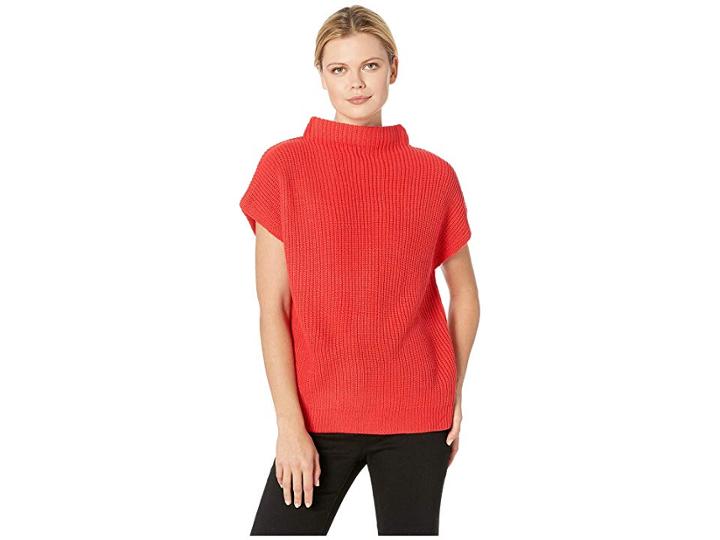 Kenneth Cole New York Funnel Neck Wedge (tomato Puree) Women's Clothing