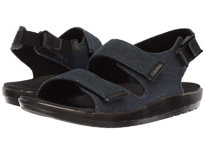 Dr. Martens Crewe (dms Navy Millitary Heavy Canvas/black Webbing/black Pu) Men's Sandals